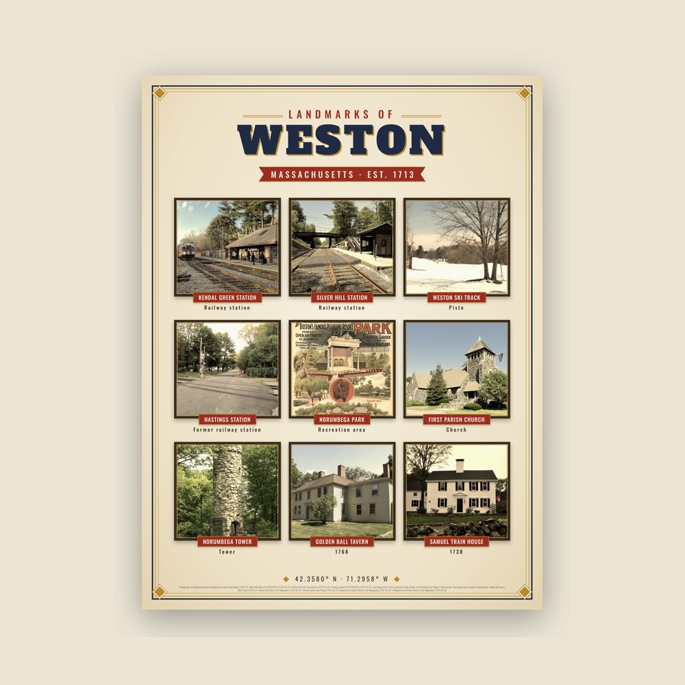 Weston Landmarks Photo Poster