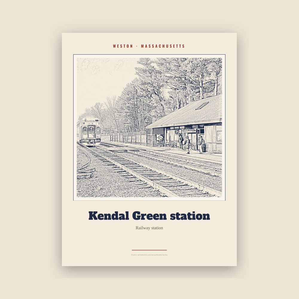 Weston Kendal Green station Landmark Print