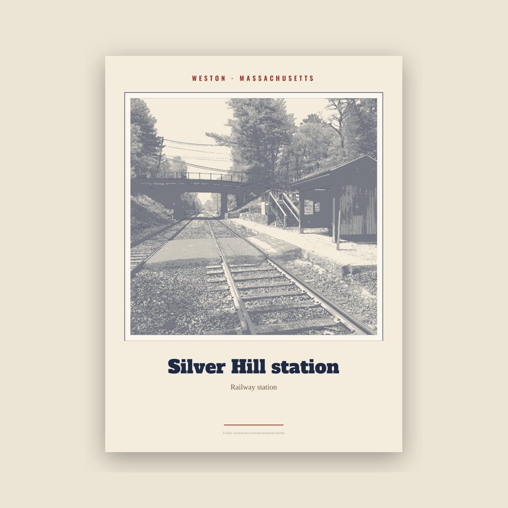 Weston Silver Hill station Landmark Print