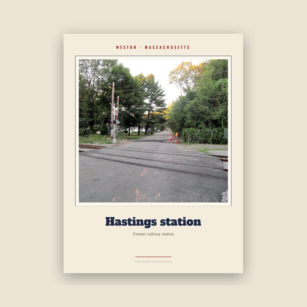 Weston Hastings station Landmark Print