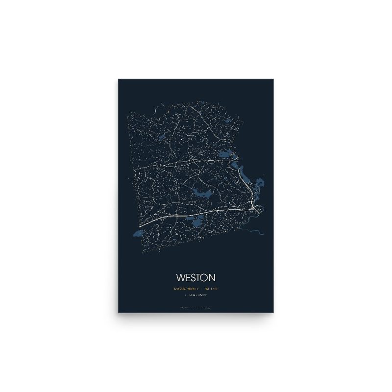 Weston Street Map Poster · Midnight