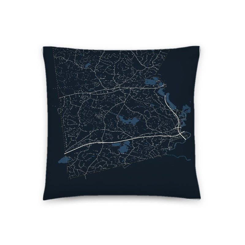 Weston Map Throw Pillow