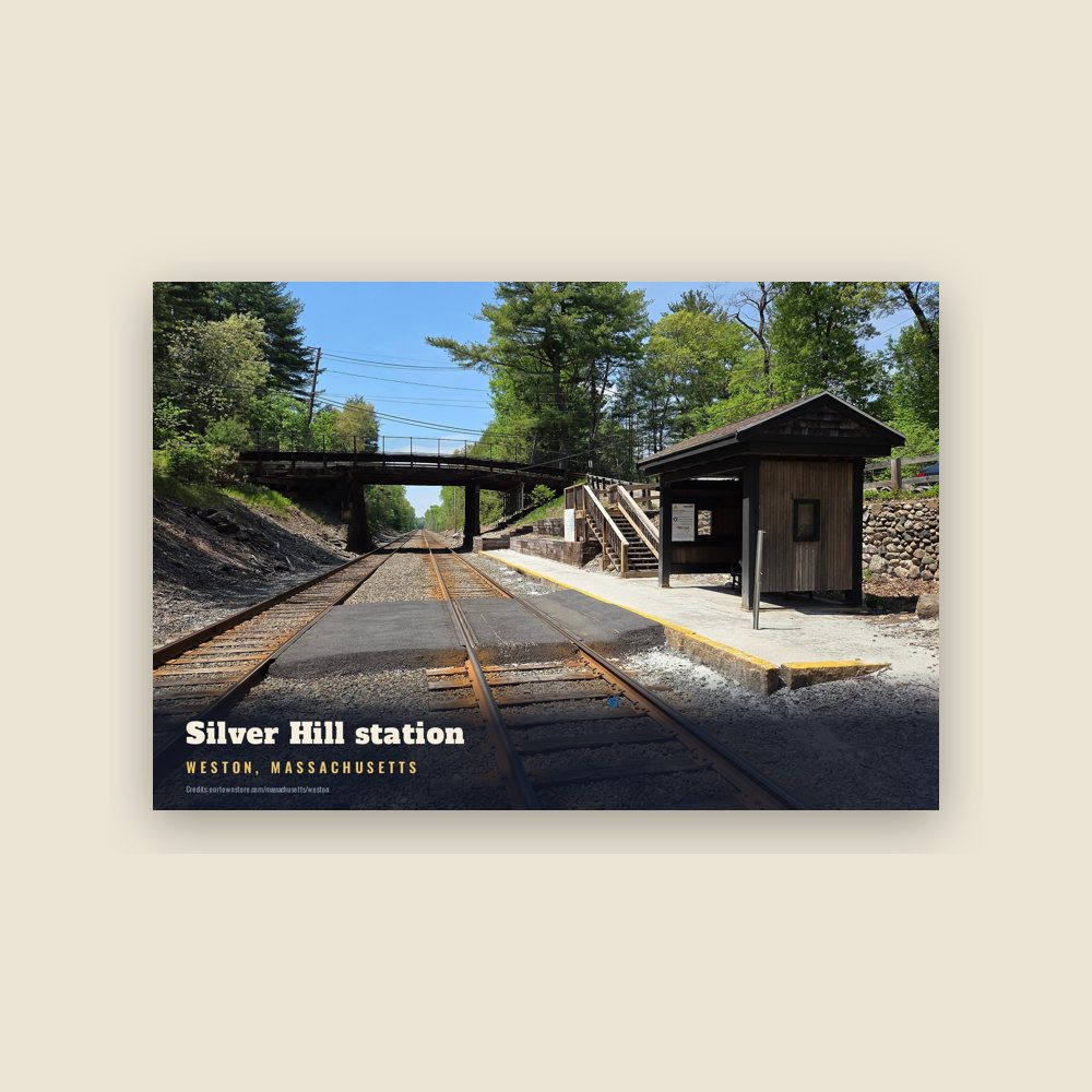 Weston Silver Hill station Postcard