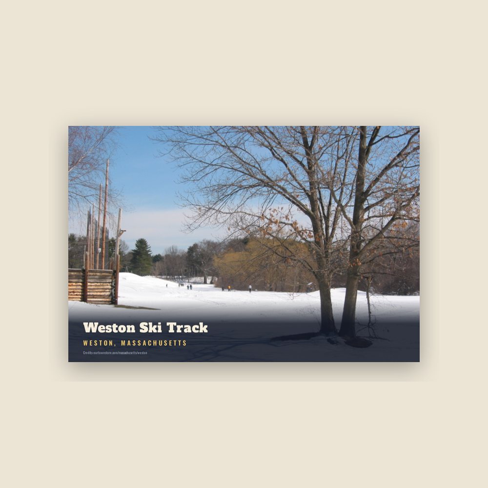 Weston Weston Ski Track Postcard