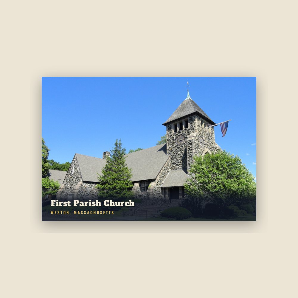Weston First Parish Church Postcard