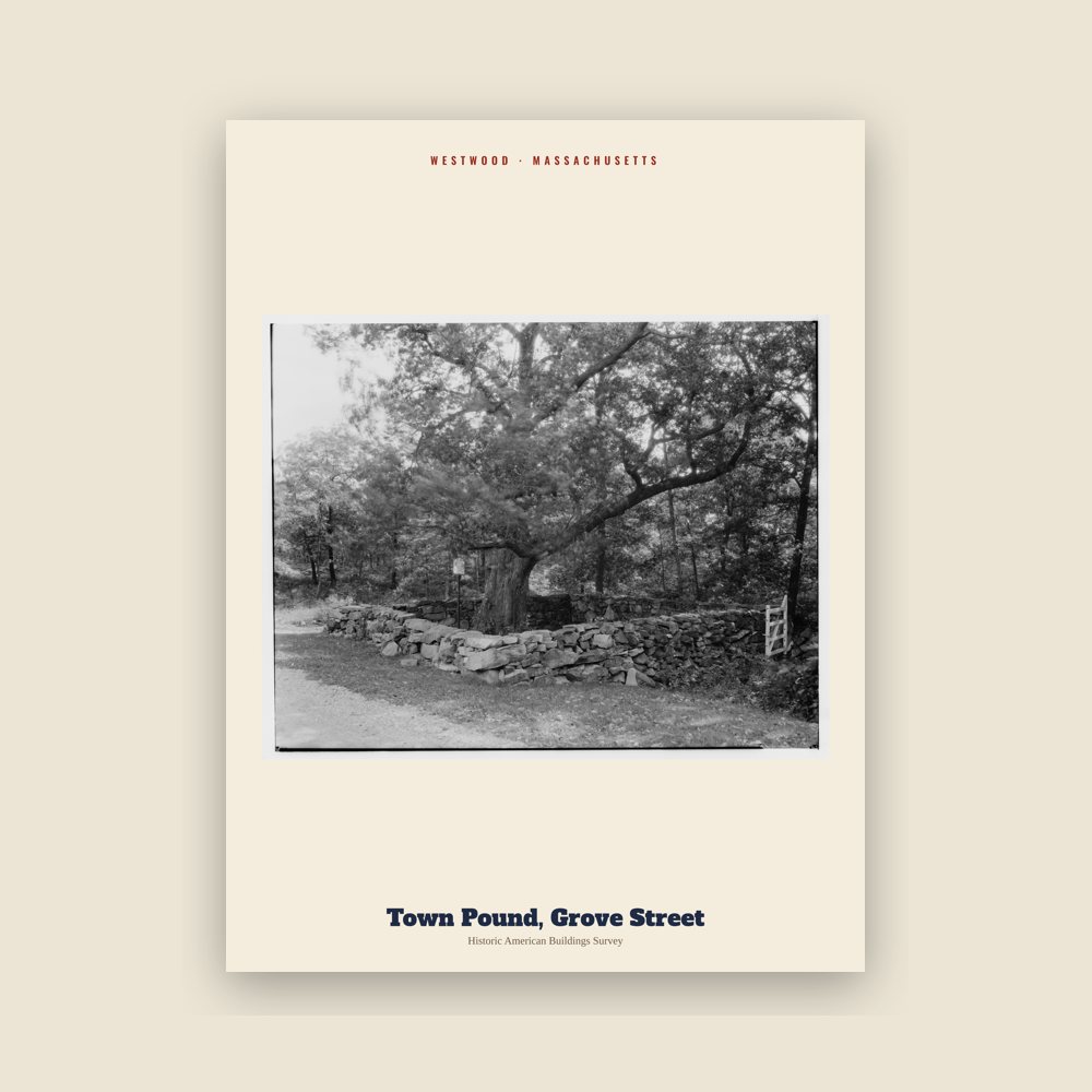 Westwood Town Pound, Grove Street Archive Print