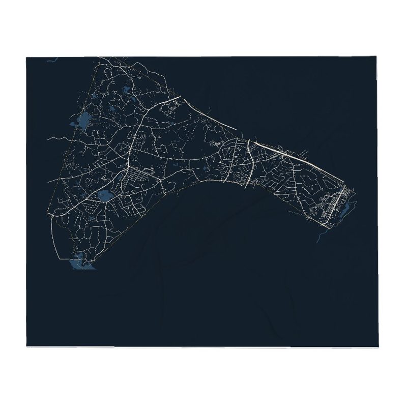 Westwood Street Map Throw Blanket