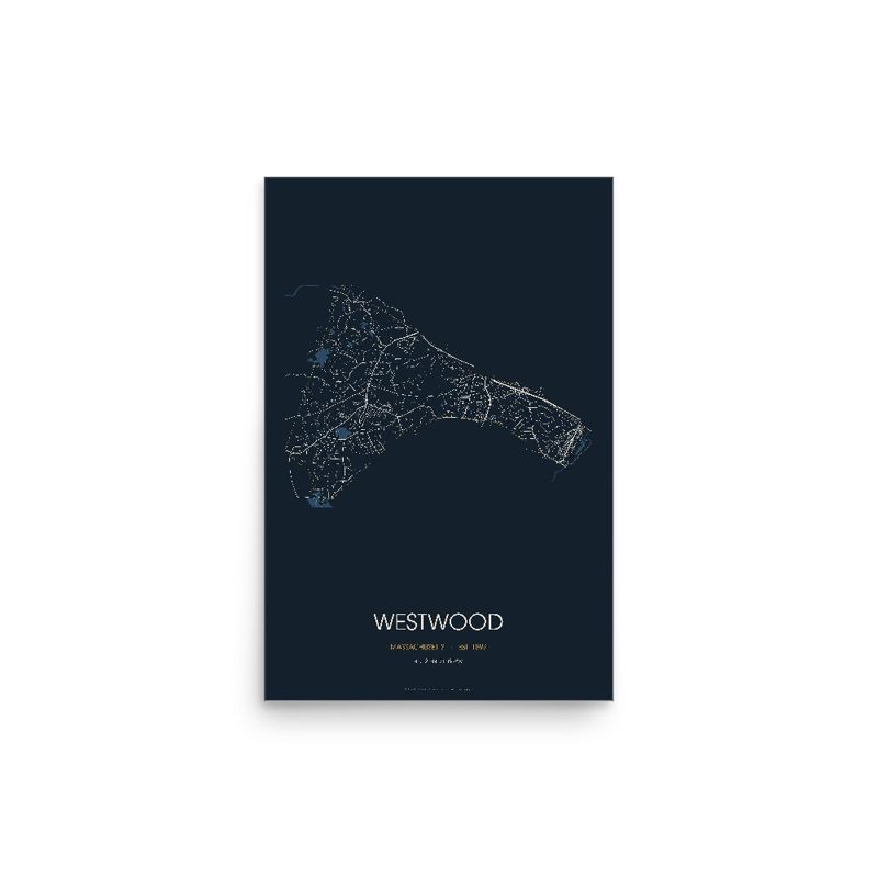 Westwood Street Map Poster · Midnight