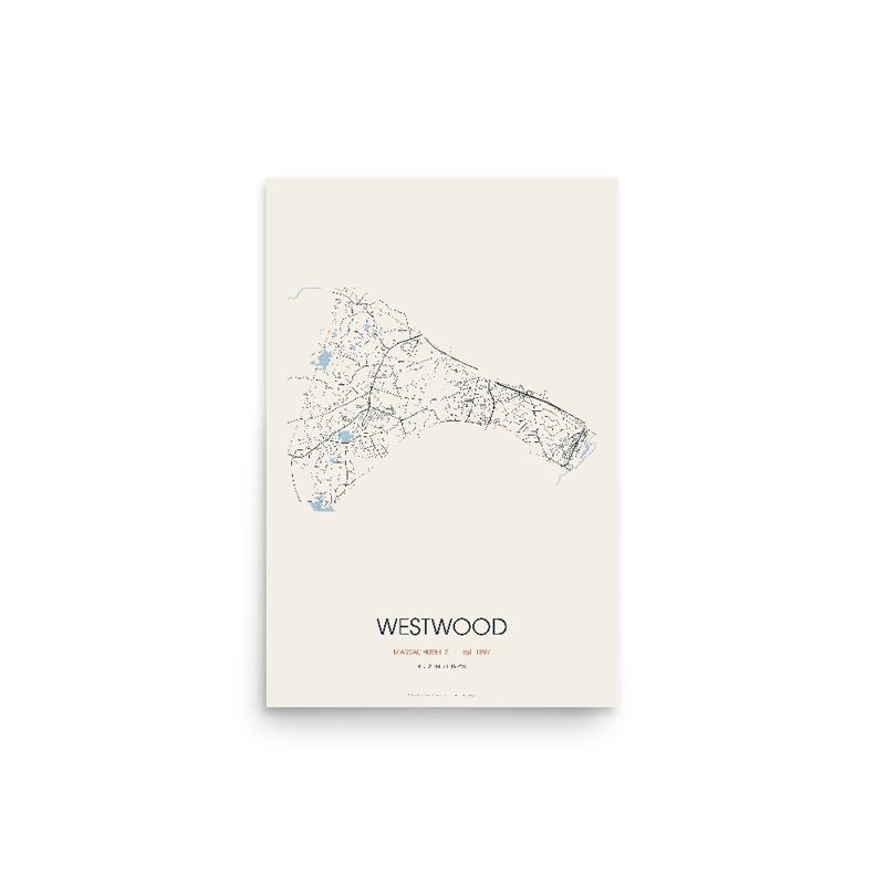 Westwood Street Map Poster · Linen