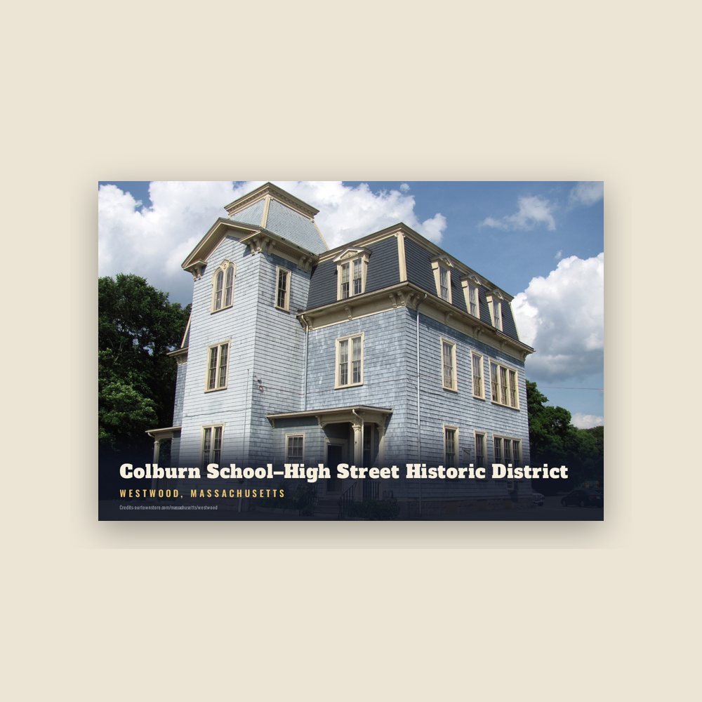 Westwood Colburn School–High Street Historic District Postcard