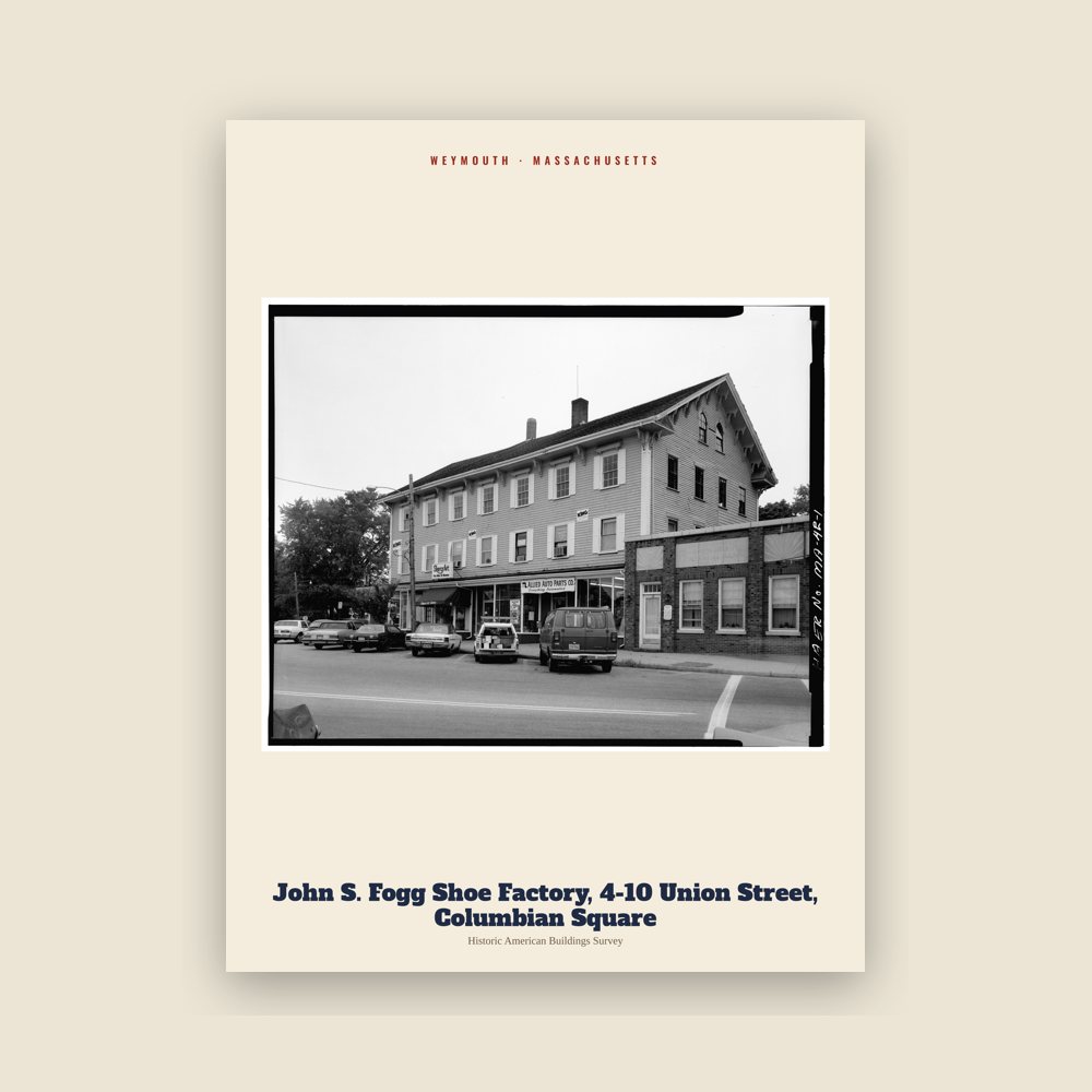 Weymouth John S. Fogg Shoe Factory, 4-10 Union Street, Columbian Square Archive Print