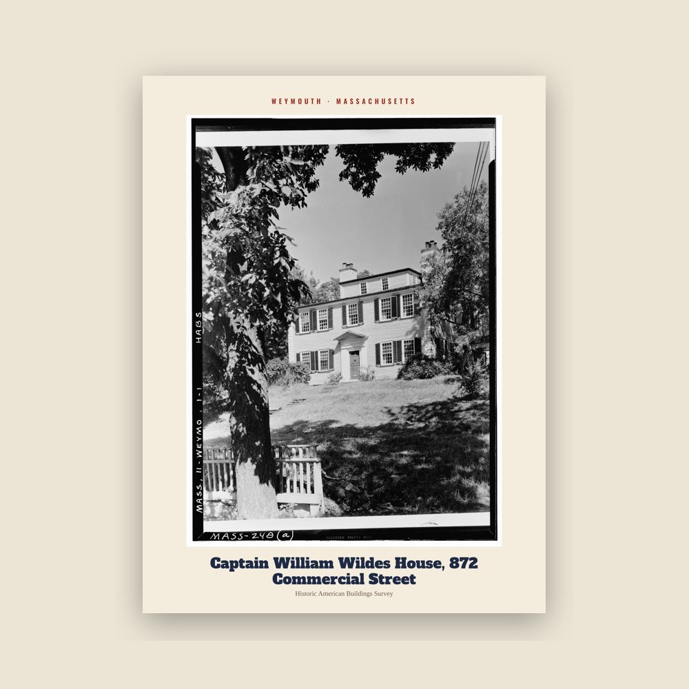 Weymouth Captain William Wildes House, 872 Commercial Street Archive Print