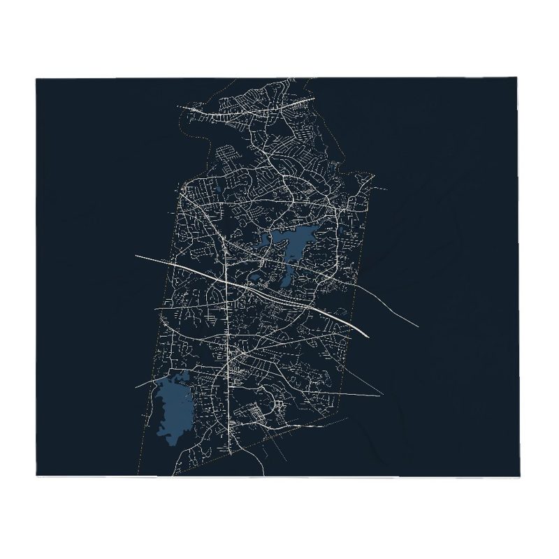 Weymouth Street Map Throw Blanket