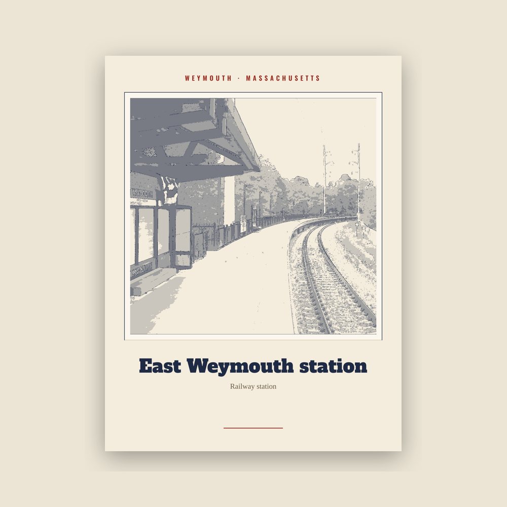Weymouth East Weymouth station Landmark Print