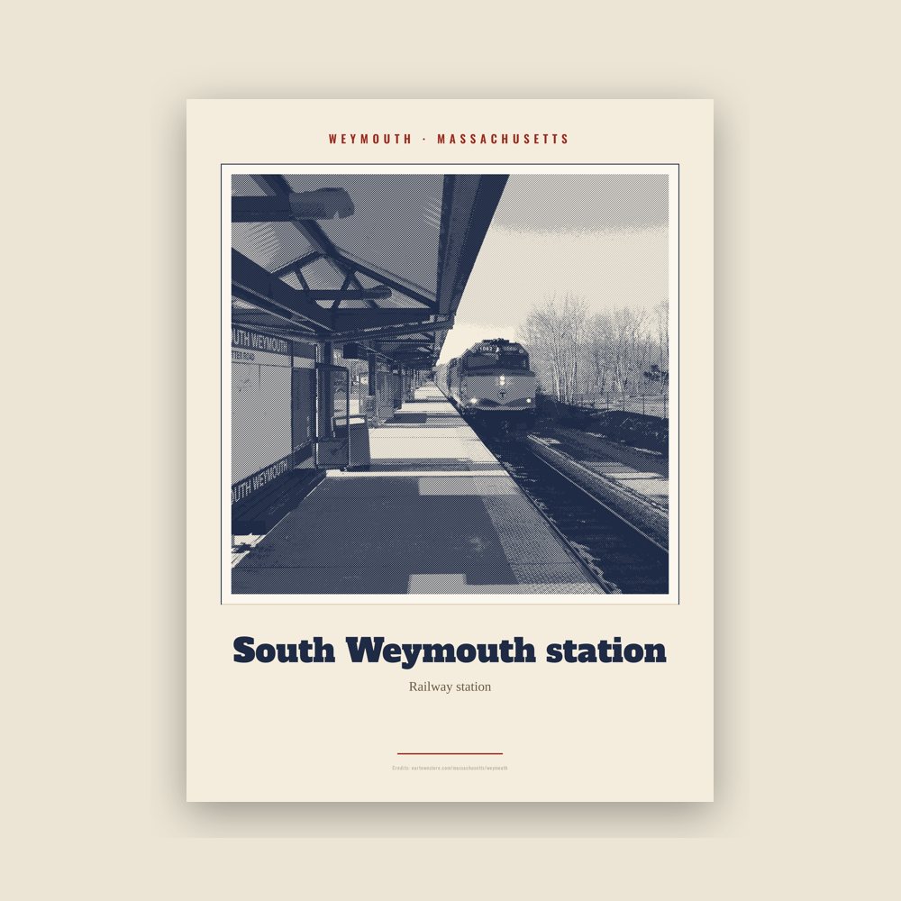 Weymouth South Weymouth station Landmark Print