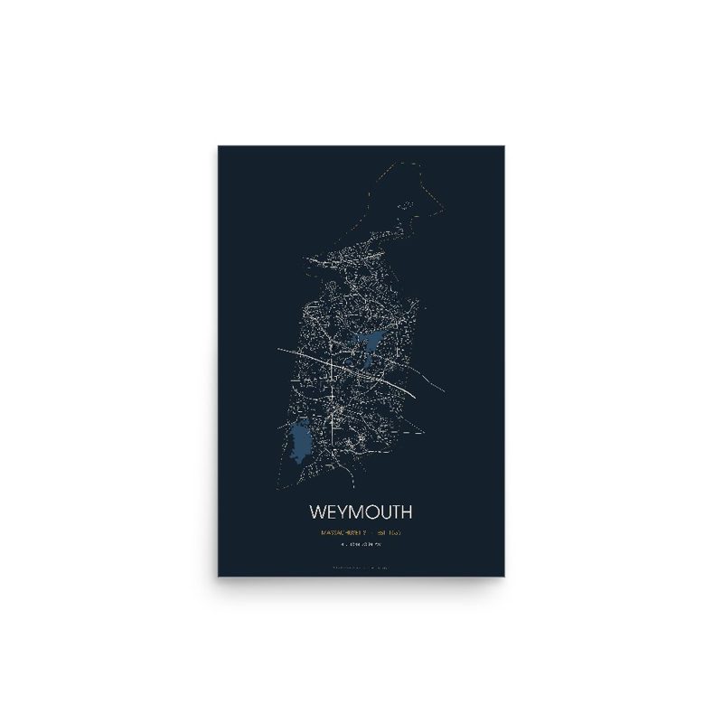 Weymouth Street Map Poster · Midnight