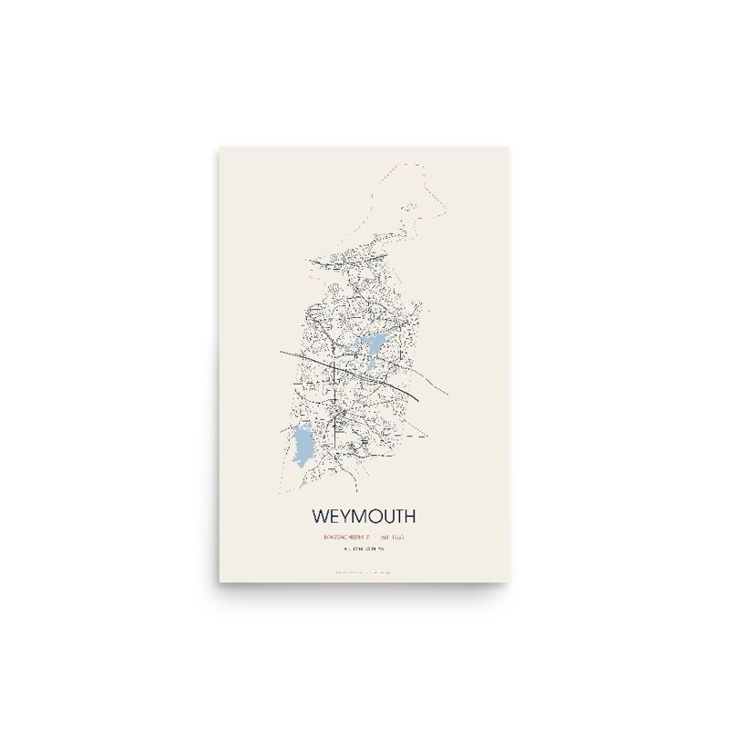 Weymouth Street Map Poster · Linen
