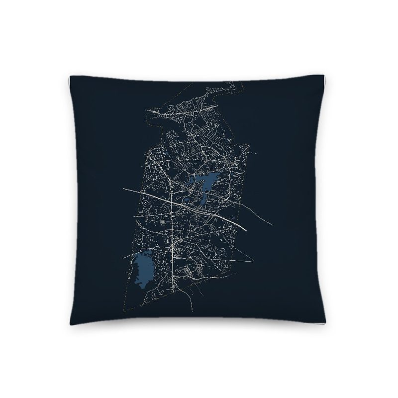 Weymouth Map Throw Pillow