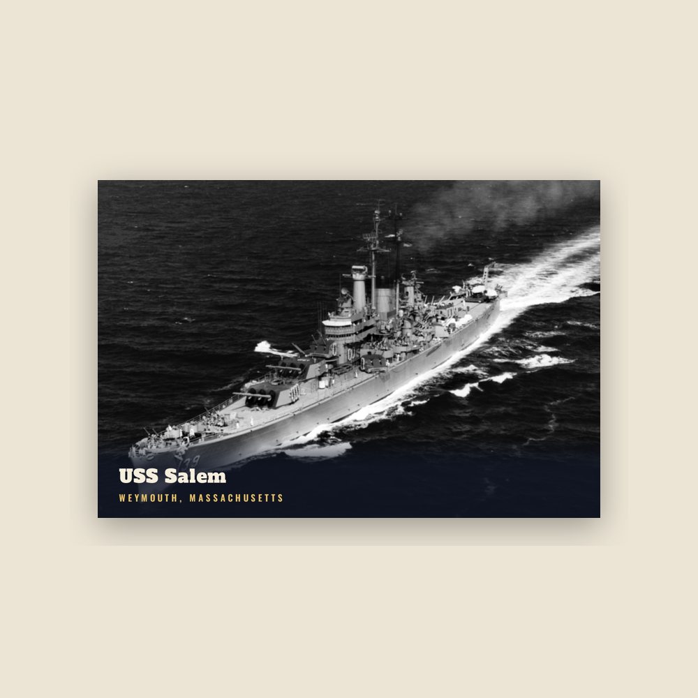 Weymouth USS Salem Postcard