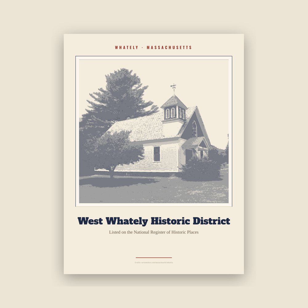 Whately West Whately Historic District Landmark Print