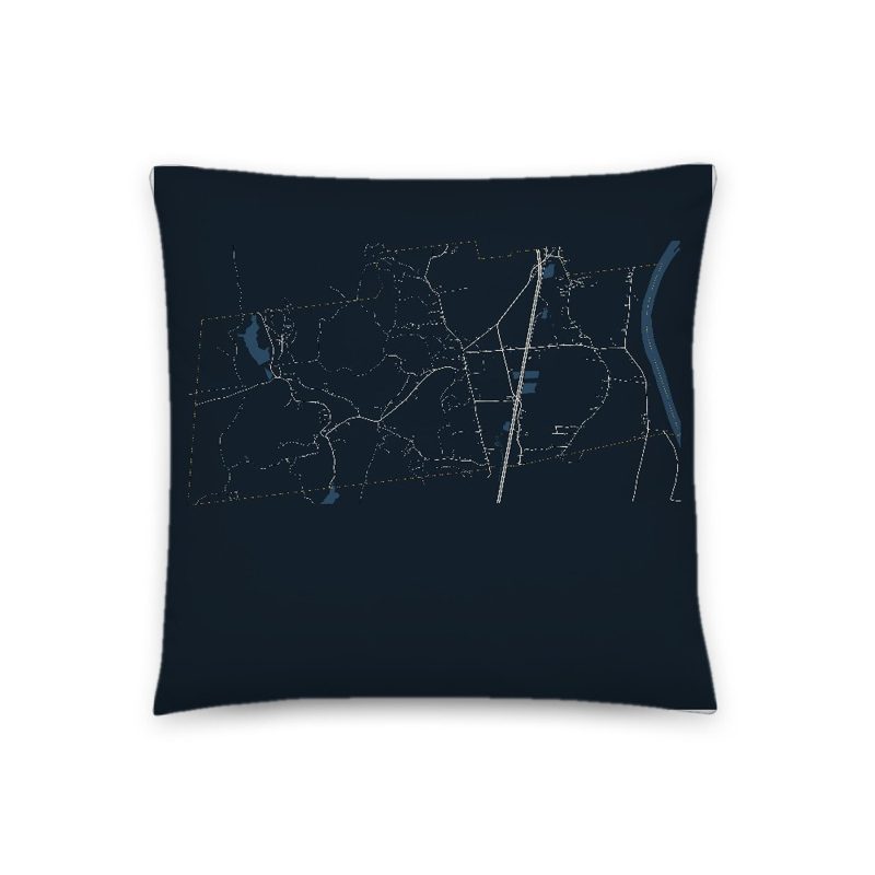 Whately Map Throw Pillow