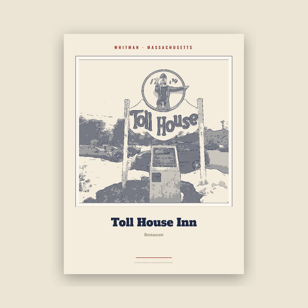 Whitman Toll House Inn Landmark Print