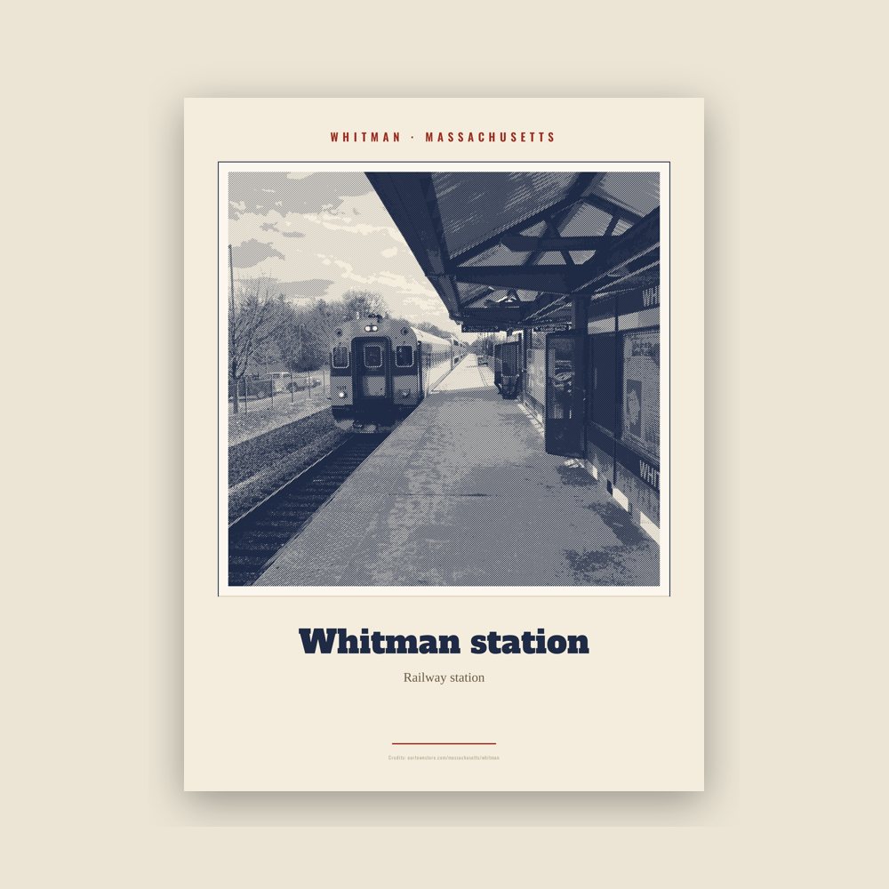 Whitman Whitman station Landmark Print