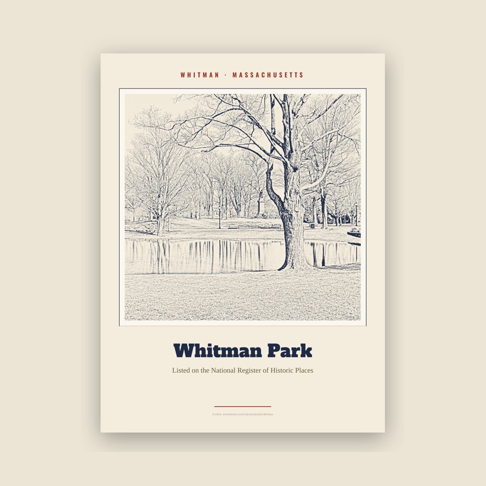 Whitman Whitman Park Landmark Print