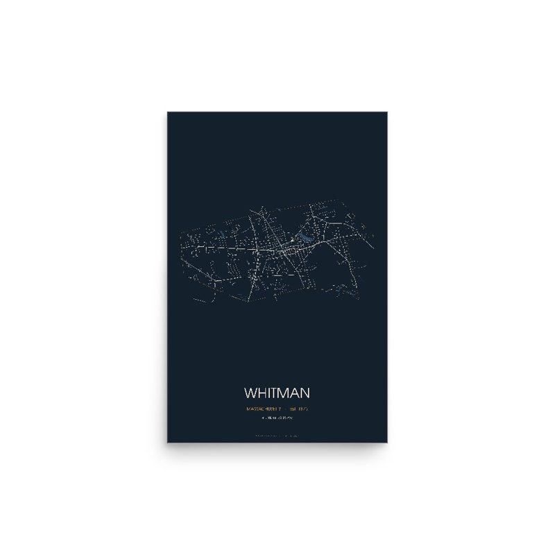 Whitman Street Map Poster · Midnight