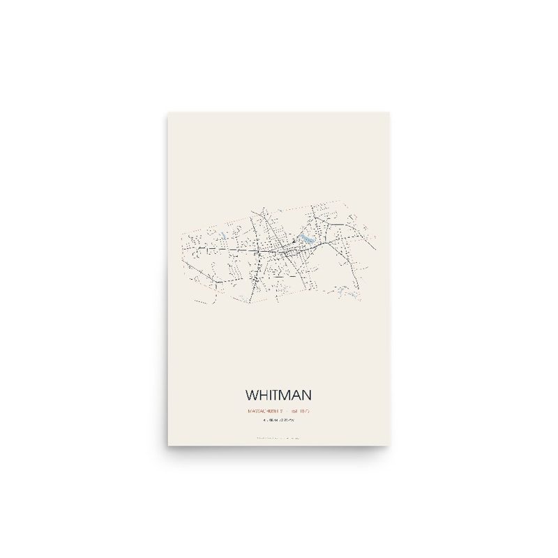 Whitman Street Map Poster · Linen