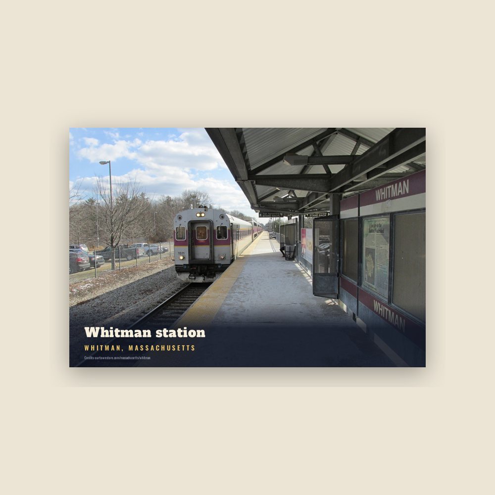 Whitman Whitman station Postcard