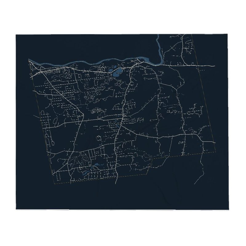 Wilbraham Street Map Throw Blanket