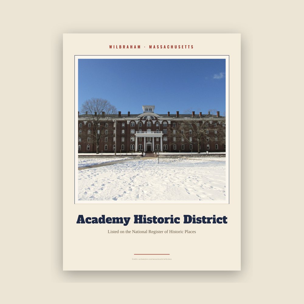 Wilbraham Academy Historic District Landmark Print