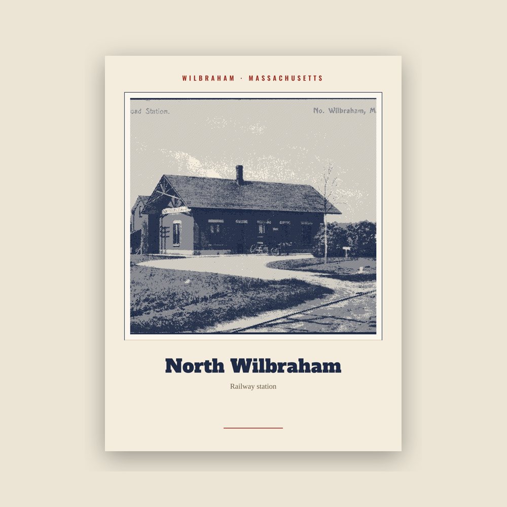 Wilbraham North Wilbraham Landmark Print