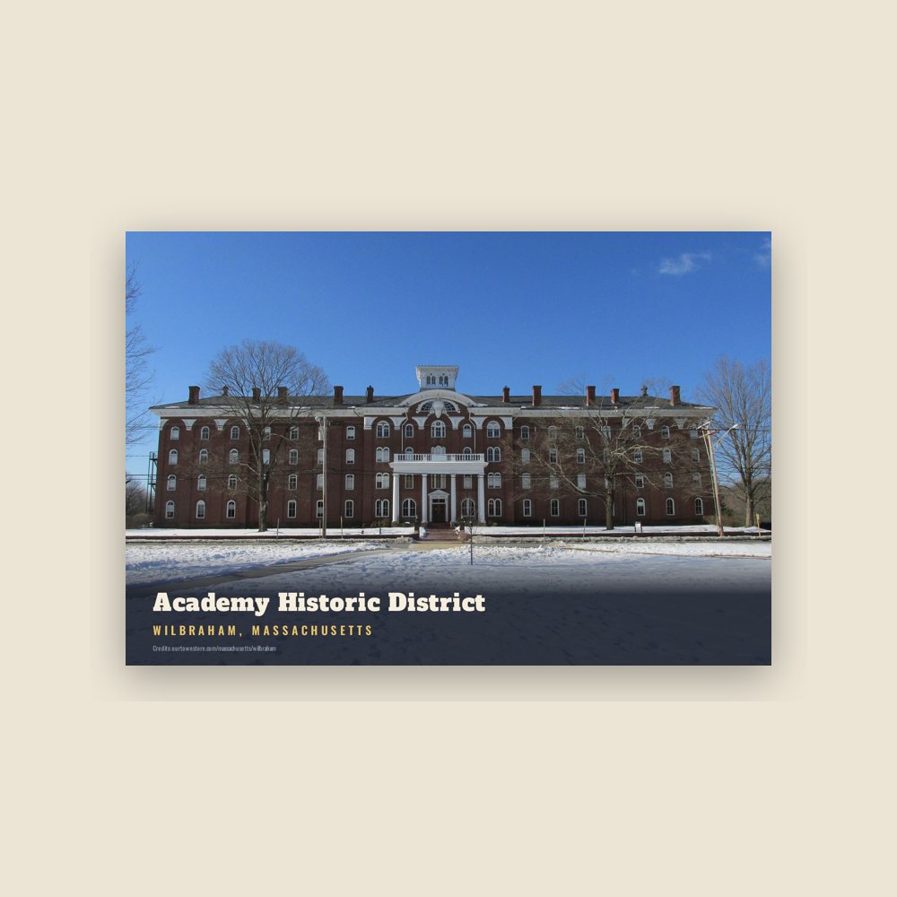 Wilbraham Academy Historic District Postcard