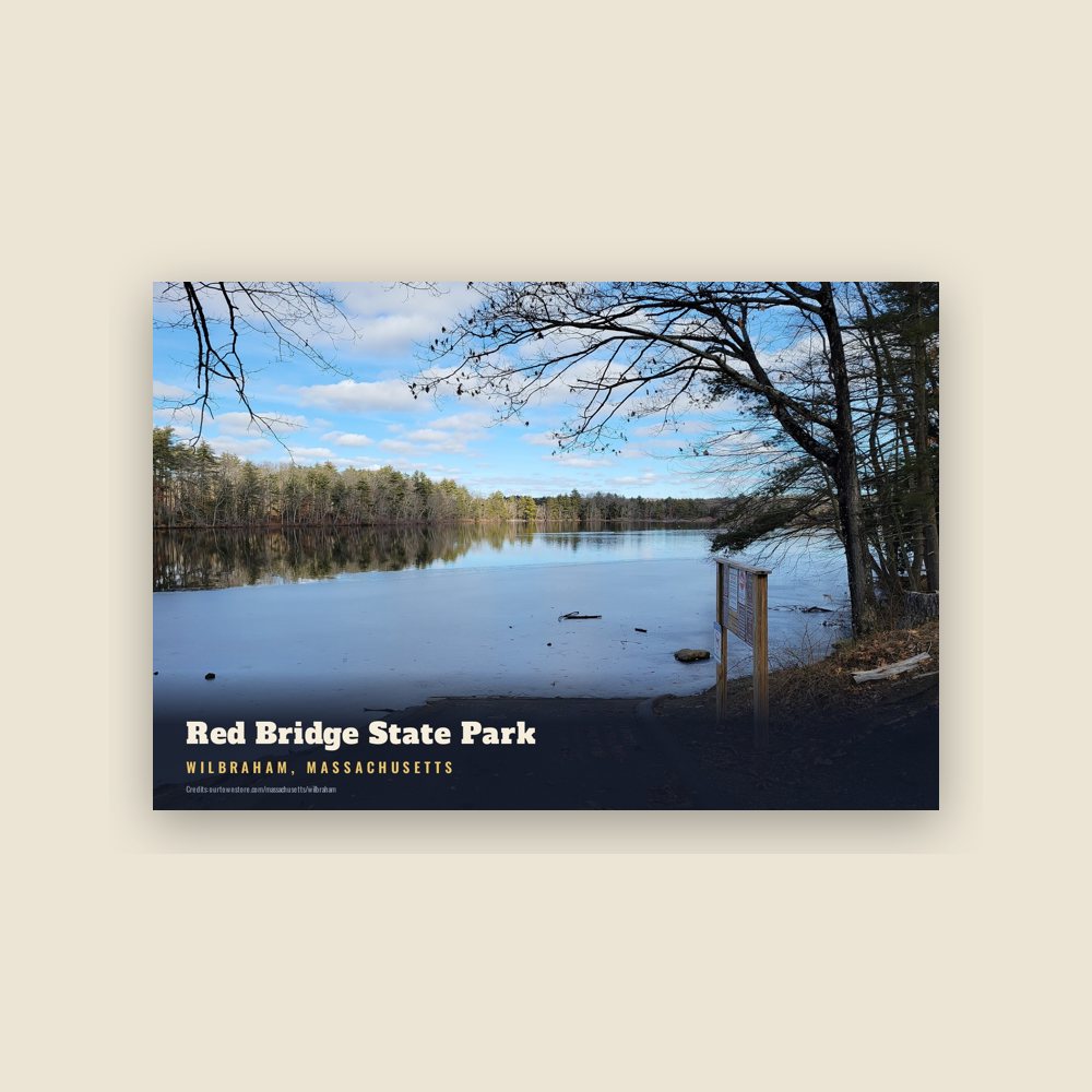 Wilbraham Red Bridge State Park Postcard