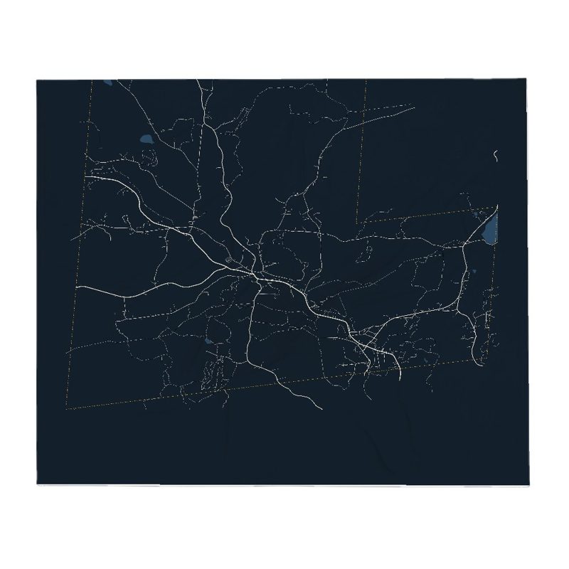 Williamsburg Street Map Throw Blanket