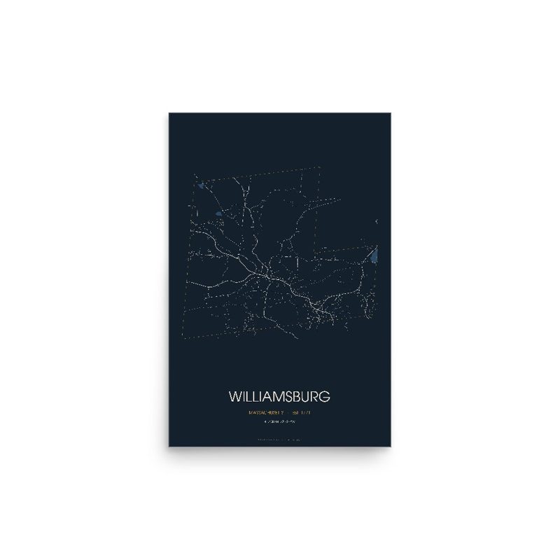 Williamsburg Street Map Poster · Midnight