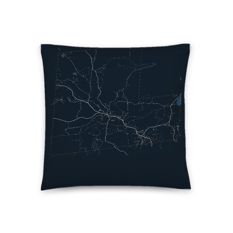Williamsburg Map Throw Pillow