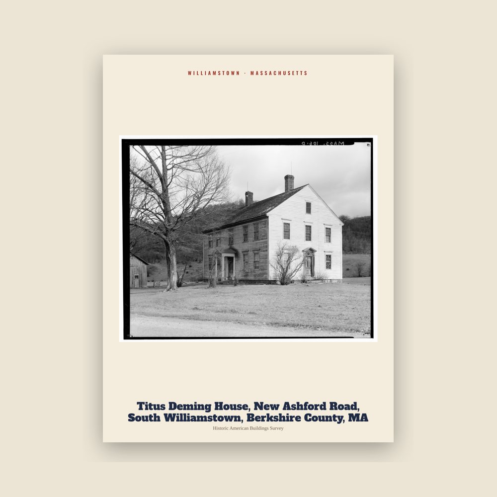 Williamstown Titus Deming House, New Ashford Road, South Williamstown, Berkshire County, MA Archive Print