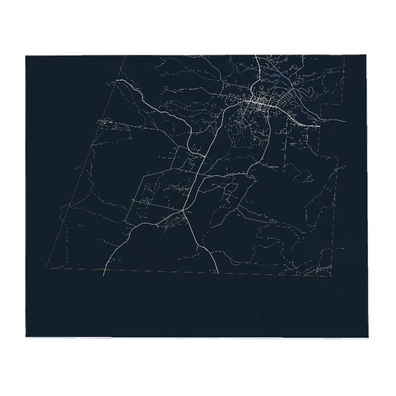 Williamstown Street Map Throw Blanket