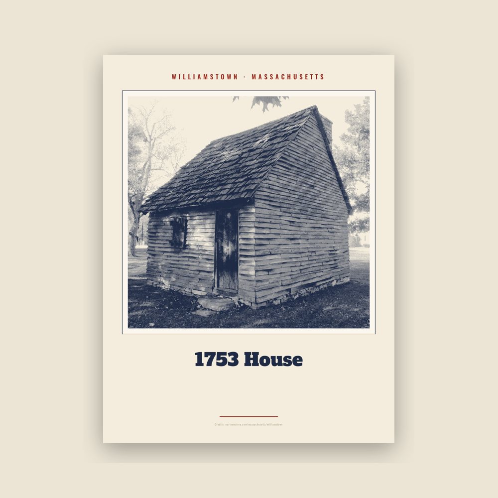 Williamstown 1753 House Landmark Print