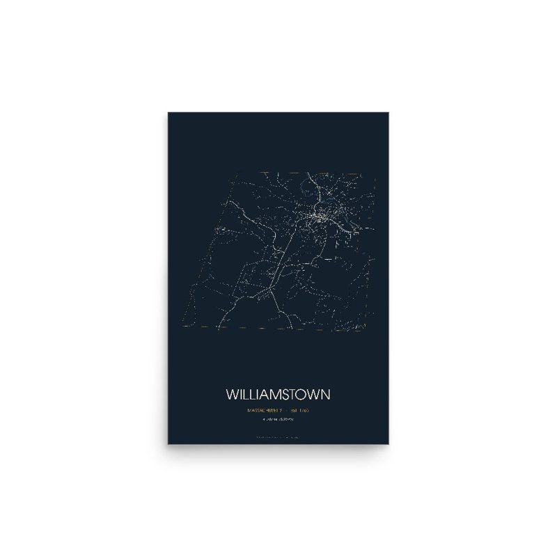 Williamstown Street Map Poster · Midnight