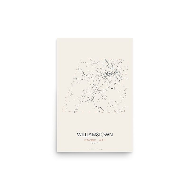 Williamstown Street Map Poster · Linen
