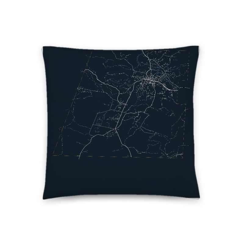 Williamstown Map Throw Pillow