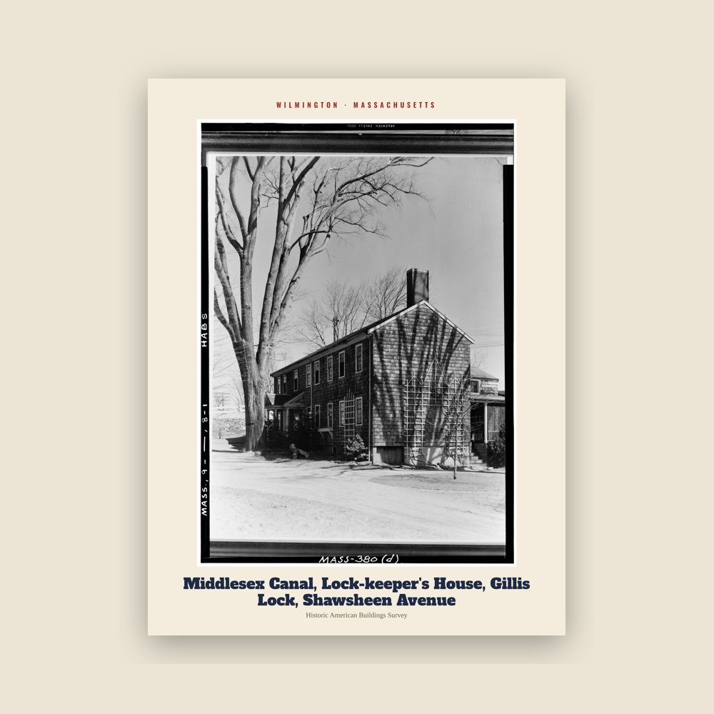 Wilmington Middlesex Canal, Lock-keeper's House, Gillis Lock, Shawsheen Avenue Archive Print