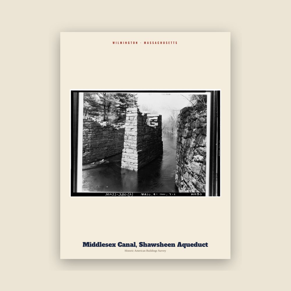 Wilmington Middlesex Canal, Shawsheen Aqueduct Archive Print