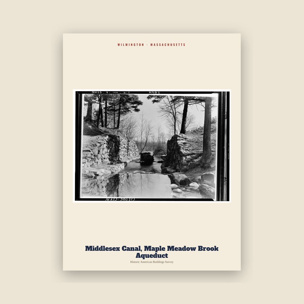 Wilmington Middlesex Canal, Maple Meadow Brook Aqueduct Archive Print