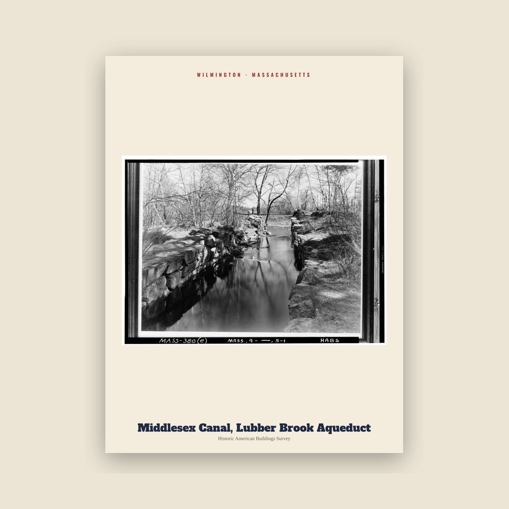 Wilmington Middlesex Canal, Lubber Brook Aqueduct Archive Print