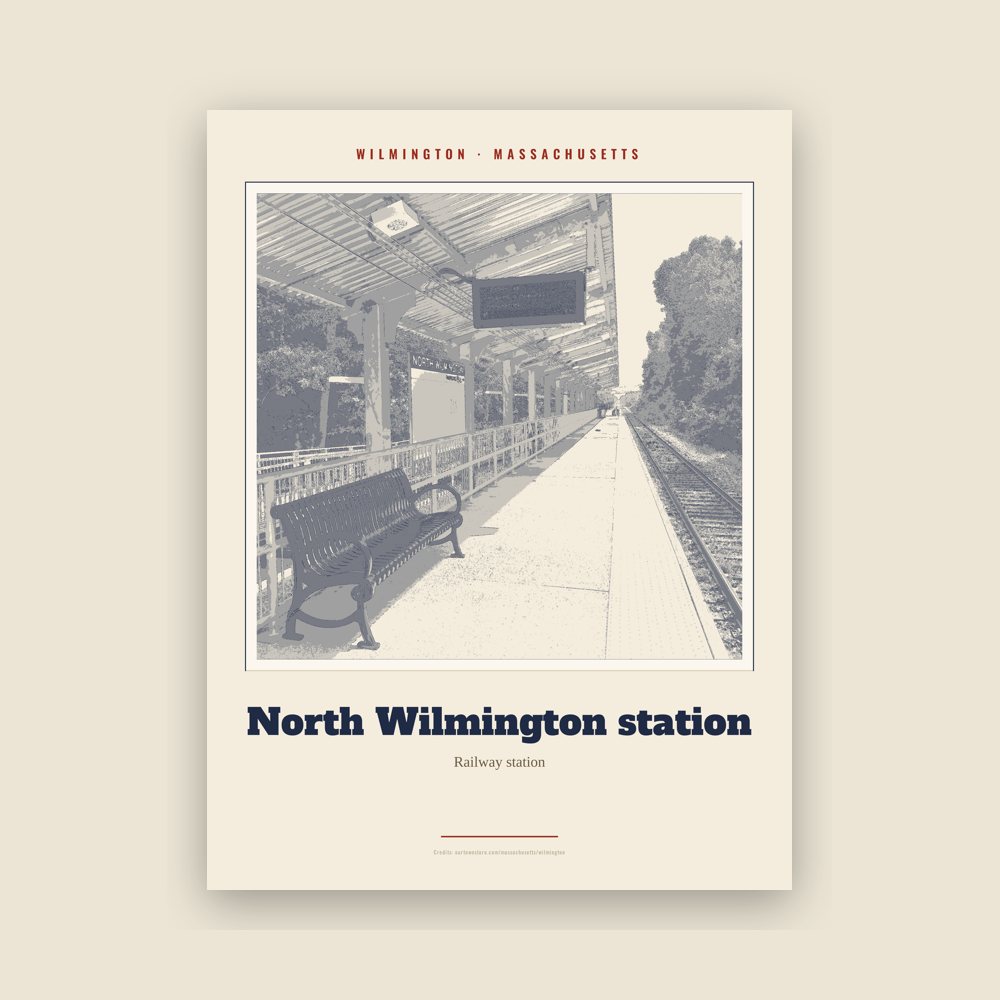 Wilmington North Wilmington station Landmark Print